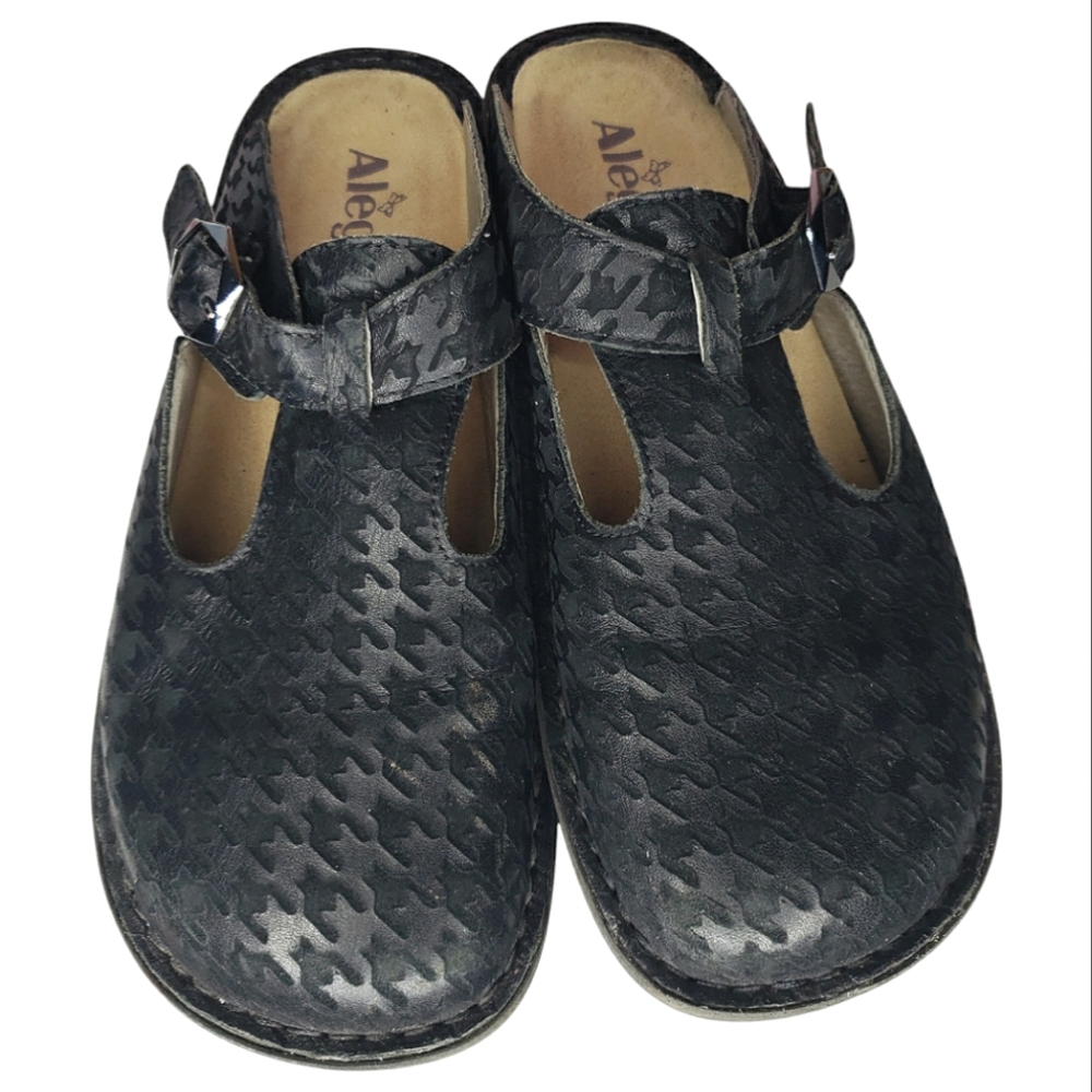 Alegria ALG 772 Houndstooth Buckle Mule Clog Comfort PGLite Slip-On Essential 36